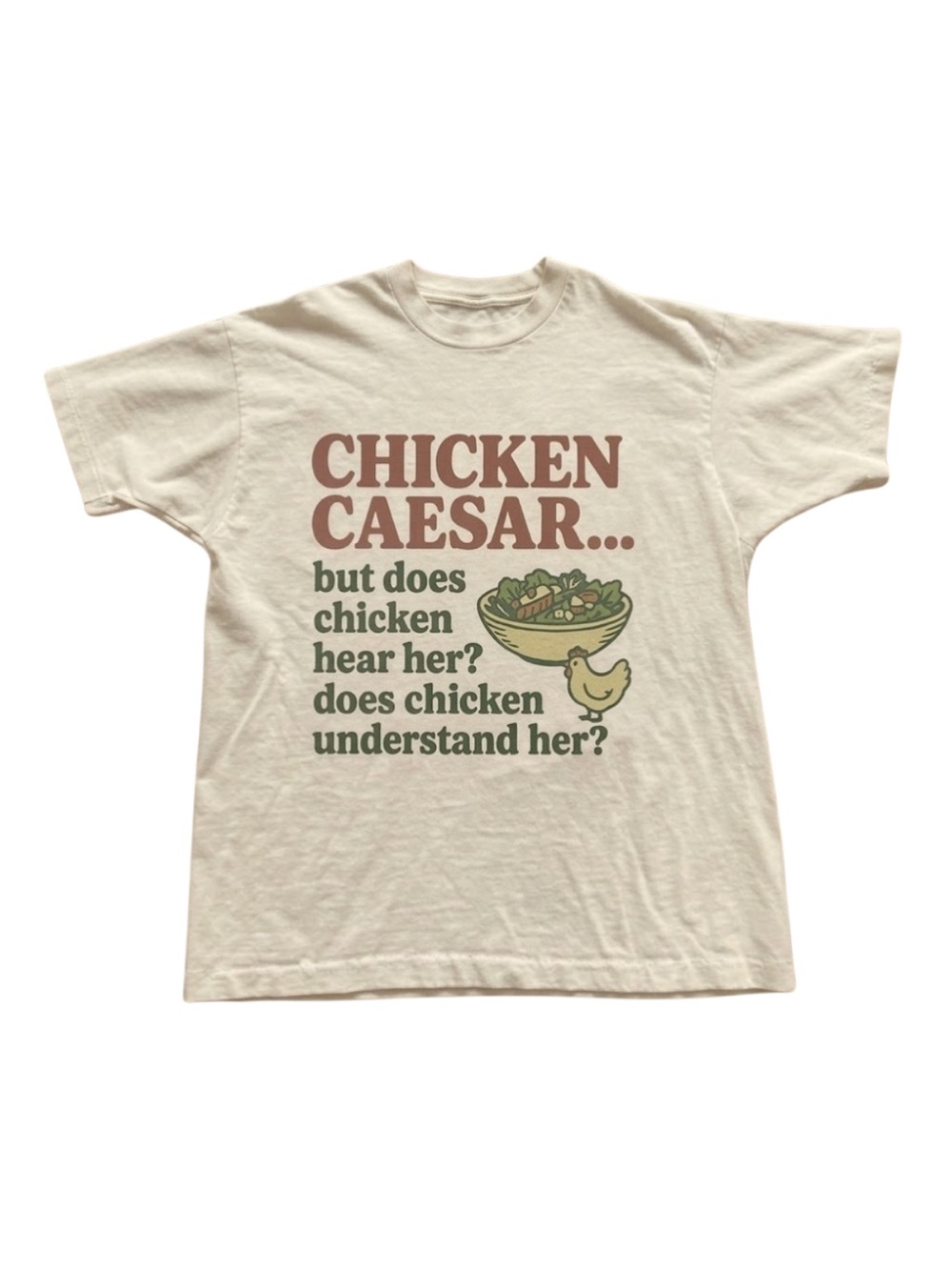Gildan Chicken Caesar Graphic Tee - Cream